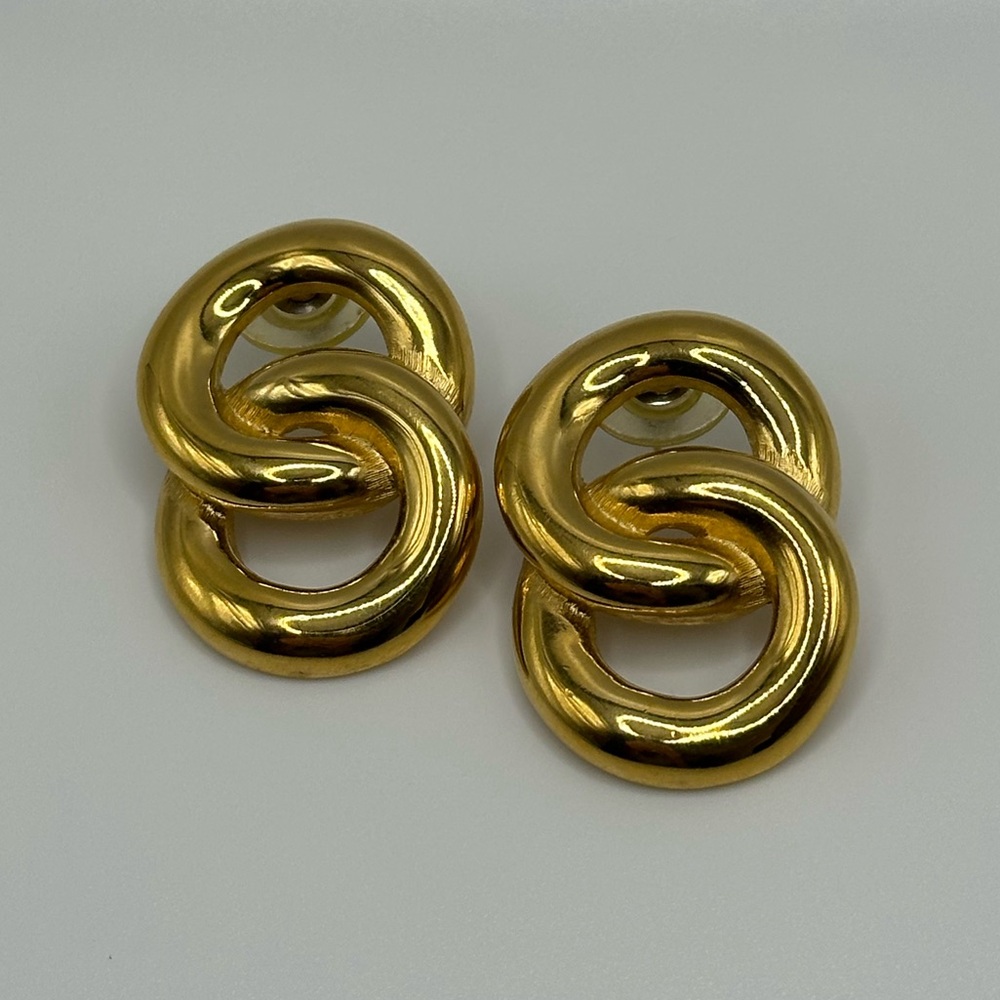 Givenchy Double Loop Infinity Figure Eight Gold P… - image 1